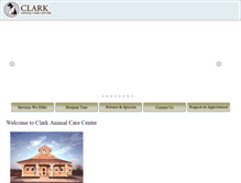 Tablet Screenshot of clarkanimalcare.com